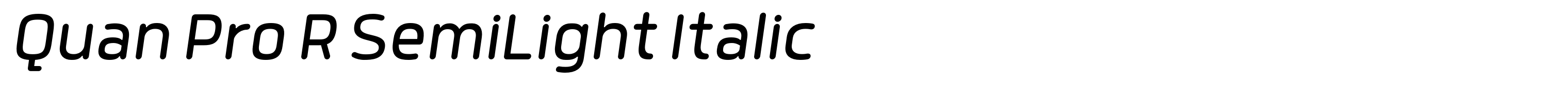 Quan Pro R SemiLight Italic